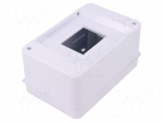 Enclosure: for modular components | IP30 | white | No.of mod: 4 | ABS