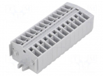 Terminal block | ways: 12 | 0.08&divide;2.5mm2 | 800V | 24A | Colour: grey