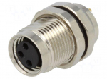 Connector: M8 | female | PIN: 3 | straight | for panel mounting | socket