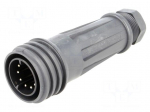 Connector: circular | plug | male | PIN: 10 | EXPlora | Contacts: brass