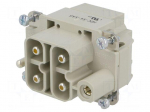 Connector: rectangular | male | EPIC POWER H-S | PIN: 4 | 4+PE | 65A | 1kV