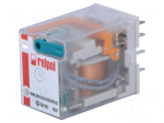 Relay: electromagnetic | 4PDT | Ucoil: 12VDC | 6A/250VAC | 6A/24VDC