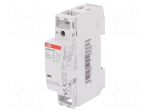 Contactor: 2-pole installation | NC x2 | 24VAC | 24VDC | 20A | DIN | ESB