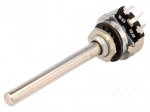 Potentiometer: shaft | single turn | 100k&Omega; | 200mW | THT | 6mm | metal