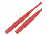 Test lead | 16A | 4mm banana plug-4mm banana plug | Len: 1m | red