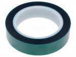 Tape: electrical insulating | W: 25mm | L: 66m | Thk: 0.06mm | green