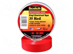 Tape: electrical insulating | W: 19mm | L: 20m | Thk: 0.178mm | red | 225%