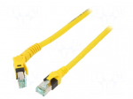 Patch cord | S/FTP | 6a | stranded | Cu | PUR | yellow | 2m | halogen free