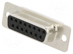 D-Sub | PIN: 15 | plug | female | soldering | Series: HD
