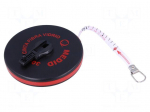 Measuring tape | L: 30m | Width: 15mm | Enclos.mat: ABS
