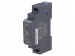 Power supply: DC/DC | 15W | 5VDC | 3A | 18&divide;75VDC | Mounting: DIN | 68g
