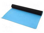 Mat: bench | ESD | blue (bright) | L: 0.9m | Width: 0.6m | Thick: 2mm