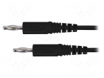 Test lead | 70VDC | 33VAC | 16A | banana plug 4mm,both sides | Len: 1m