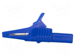 Crocodile clip | 30A | 1kV | blue | Grip capac: max.19mm