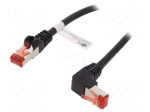 Patch cord | S/FTP | Cat: 6 | RJ45 plug,RJ45 down angled plug | Cu | 2m