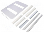 DIN rail frame set with covers