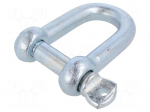 Dee shackle | steel | for rope | zinc | 25mm