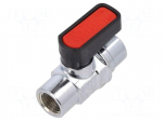 Ball valve | max.20bar | nickel plated brass | -20&divide;80&deg;C