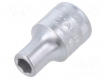 Socket | socket spanner | HEX 8mm | 1/2" | Socket bit length: 38mm