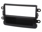Radio frame | Dacia,Fiat,Nissan,Opel,Renault | 1 DIN | black gloss