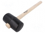 Hammer | 350mm | 527g | 65mm | round | rubber | wood | Shore hardness: 90