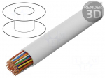 Wire | YTKSY | 30x2x0.5mm | wire | Cu | PVC | white | &Oslash;cable: 11.3mm
