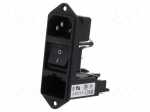 Connector: AC supply | socket | male | 10A | 250VAC | C14 (E) | KD