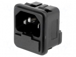 Connector: AC supply | socket | male | 10A | 250VAC | C14 (E) | IEC 60320