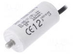 Capacitor: polypropylene | motors, run | 12uF | 470VAC | &Oslash;35x71.5mm