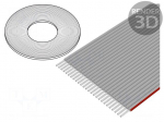 Wire: ribbon | 1.27mm | stranded | Cu | unshielded | PVC | grey | 30.5m