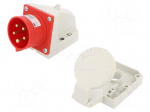 Connector: AC supply 3-phase | socket | male | 16A | 400VAC | IEC 60309