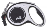Flexi New Comfort M Tape 5 m Black Dog Retractable lead