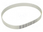 Timing belt | T5 | W: 16mm | H: 2.2mm | Lw: 440mm | Tooth height: 1.2mm