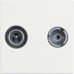 TV socket star demixed coaxial socket for single-user aerial systems