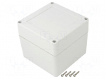 Enclosure: multipurpose | X: 105mm | Y: 105mm | Z: 90mm | ZP | ABS | gasket