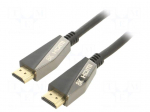 Cable | HDMI plug,both sides | PVC | 2m | black | black,golden