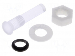 Fiber for LED | &Oslash;5mm | L: 16mm | round | Front: convex | IP67