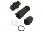 Connector: circular | 620 | 125V | 3A | PIN: 3 | plug | female | soldering