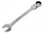 Wrench: combination spanner | rattle,with joint | 18mm