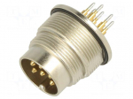 Connector: M16 | socket | male | PIN: 6 | 5A | 300V | THT | straight | IP68