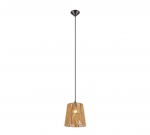 Trio Holm piekarama lampa E27 brown/paper yarn brushed steel R31041026 4017807590944