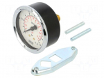 Manometer | 0&divide;10bar | rear connection | Thread: G 1/4" | 63mm | steel