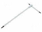 Wrench: hex key | HEX 2.5mm | Overall len: 150mm | Kind of handle: T