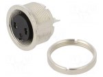Connector: M16 | socket | female | PIN: 2 | 7A | 150V | soldering | straight