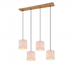 Trio Elmau piekarama lampa 4-pc E27 natural white brushed steel 302100430 4017807451269