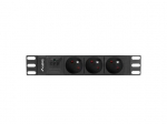 LANBERG 10" RACK POWER STRIP (1U, 16A, 3X 230V PL)