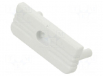 Cap for LED profiles | grey | 20pcs | ABS | GEN2,with hole | SURFACE10