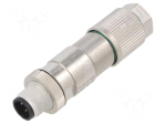 Connector: M12 | plug | PIN: 4 | male | industrial | 60V | straight | IDC