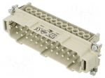 Connector: HDC | contact insert | male | EPIC H-BE | PIN: 24 | 16A | 500V