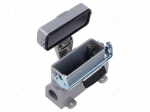 Enclosure for connectors: HDC | angled | IP65 | aluminium | 125&deg;C
